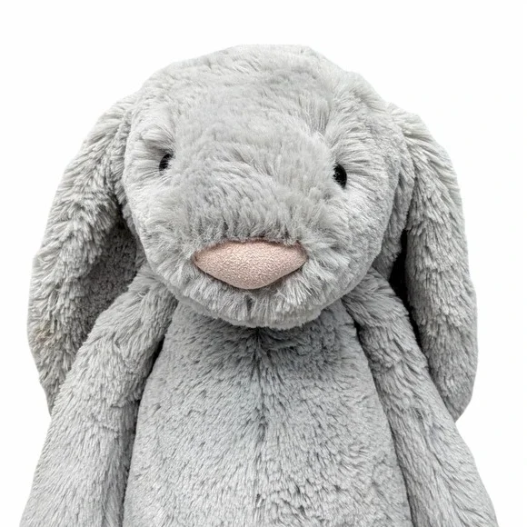 Jellycat London Gray Bashful Bunny Rabbit Medium 12" Floppy Ears Plush Lovey - Picture 5 of 15